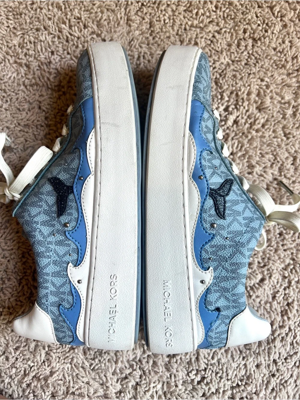 Michael Kors Whale Waves ROMY MK-Print PLATFORM Sneakers - LIMITED EDITION